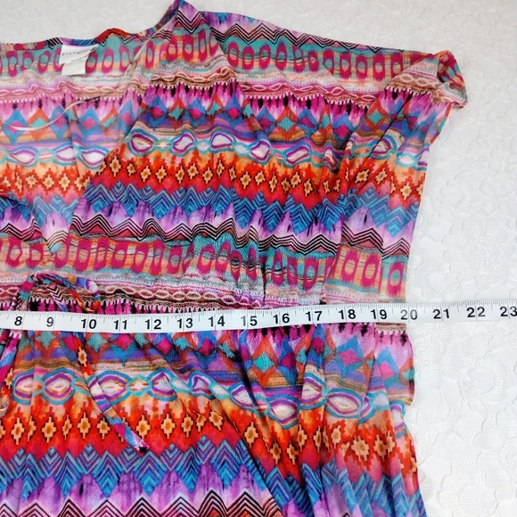 Profile by Gottex Santa Fe Mesh Swim Cover Up Caftan Size S/Petite - Picture 10 of 14
